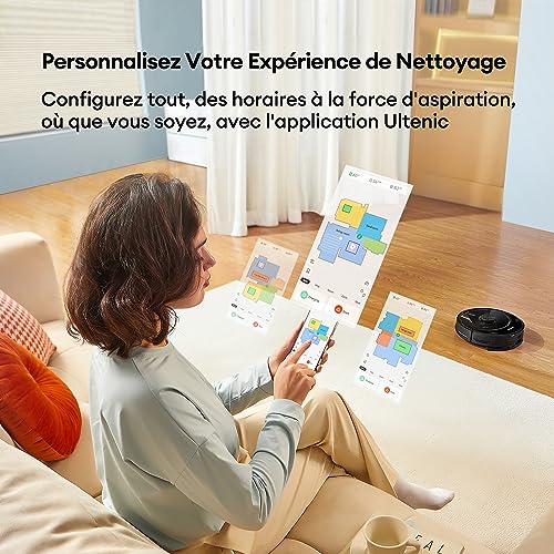 Ultenic T10 Elite Robot Aspirateur Laveur Station AutoVidage Navigation Lidar avec Cartographie Connecté App et Alexa Idéal pour Les Poils danimaux Cheveux Poussière et Menagerexpress