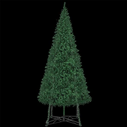 vidaXL Sapin de Noël Artificiel avec Support 500 cm Décoration de Noël Ornement de Vacances Décoration de Fête Salle de Séjour Vert Menagerexpress