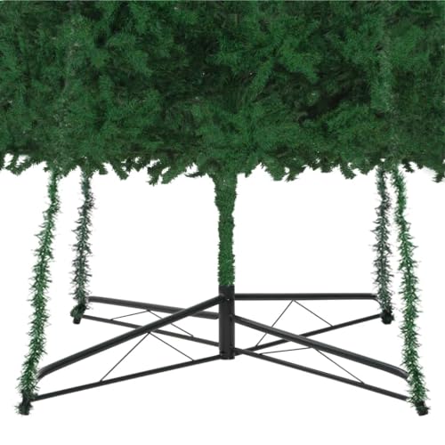 vidaXL Sapin de Noël Artificiel avec Support 500 cm Décoration de Noël Ornement de Vacances Décoration de Fête Salle de Séjour Vert Menagerexpress