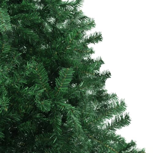 vidaXL Sapin de Noël Artificiel avec Support 500 cm Décoration de Noël Ornement de Vacances Décoration de Fête Salle de Séjour Vert Menagerexpress