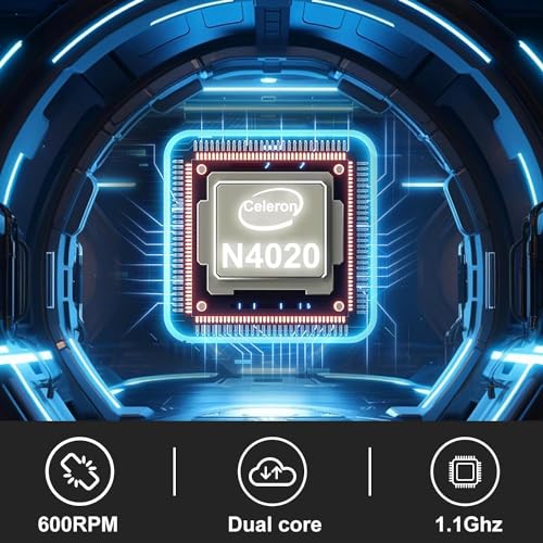 WOZIFAN Ordinateur Portable 128Go Win11 14 Pouces Celeron N4020 Soutien Extension SSD 1TB Pas Cher et Bon léger 24G+5G Double WiFi Bluetooth 42 HDMI inclut Souris sans Menagerexpress