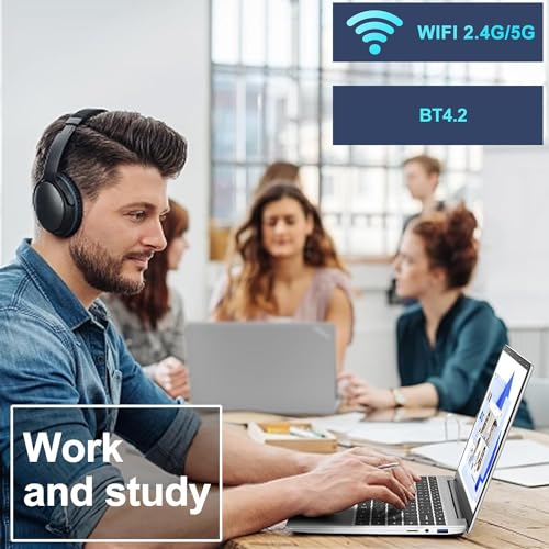 WOZIFAN Ordinateur Portable 128Go Win11 14 Pouces Celeron N4020 Soutien Extension SSD 1TB Pas Cher et Bon léger 24G+5G Double WiFi Bluetooth 42 HDMI inclut Souris sans Menagerexpress